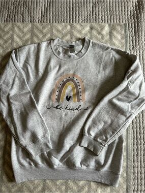 Gildan Light Gray Crewneck “Be Kind” Sweatshirt